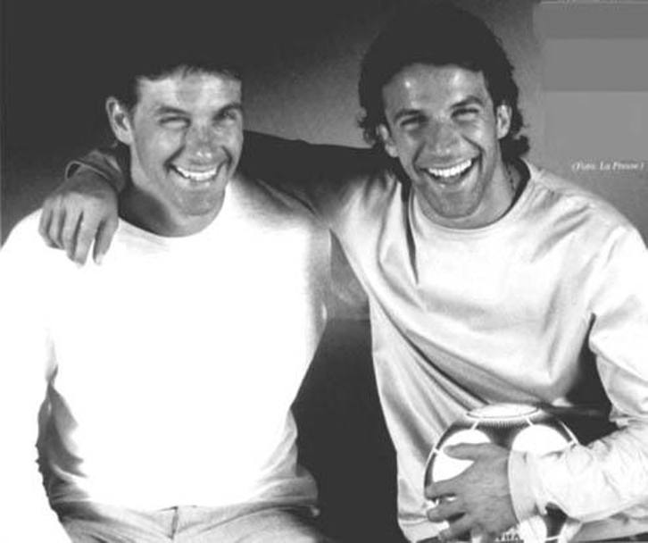 Alessandro Del Piero in una vecchia foto con il fratello Stefano